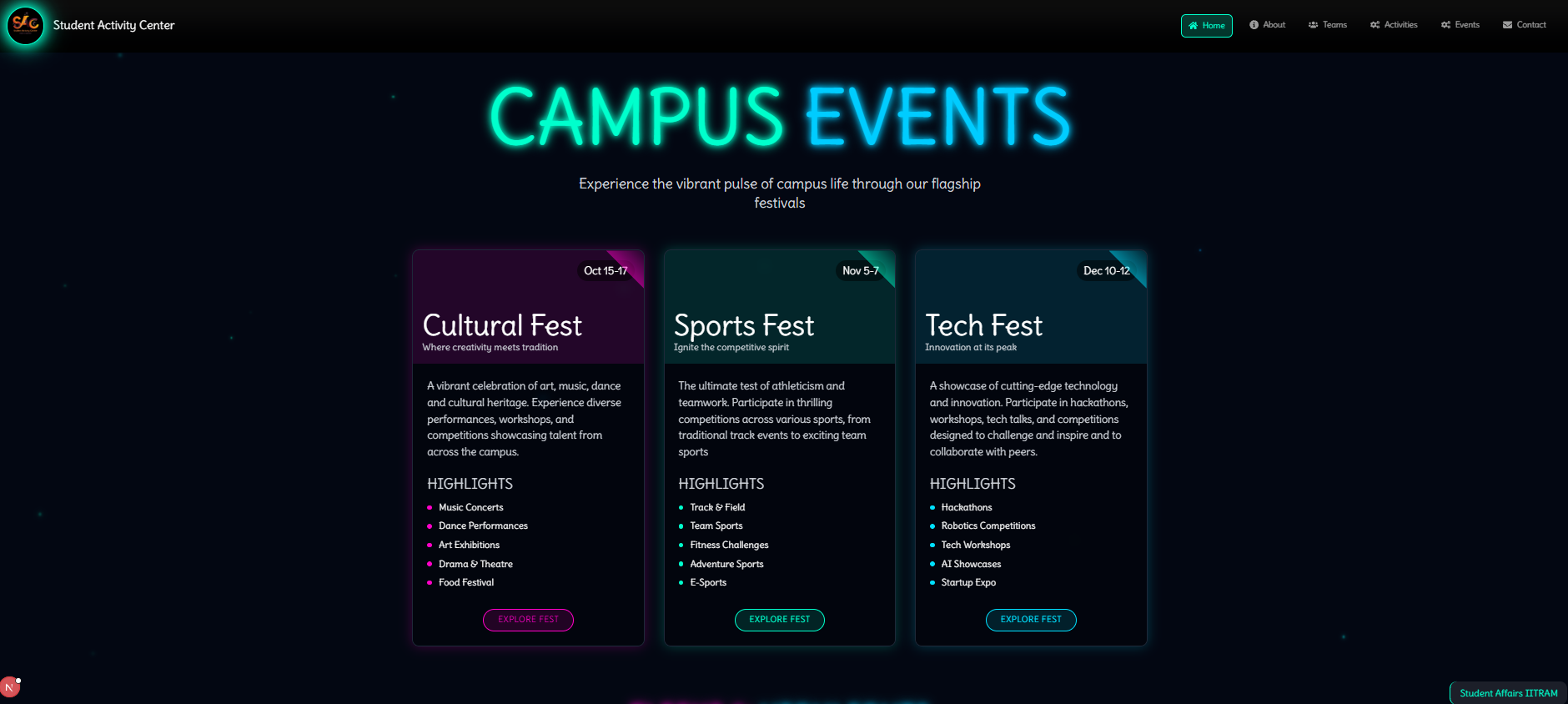 SAC website